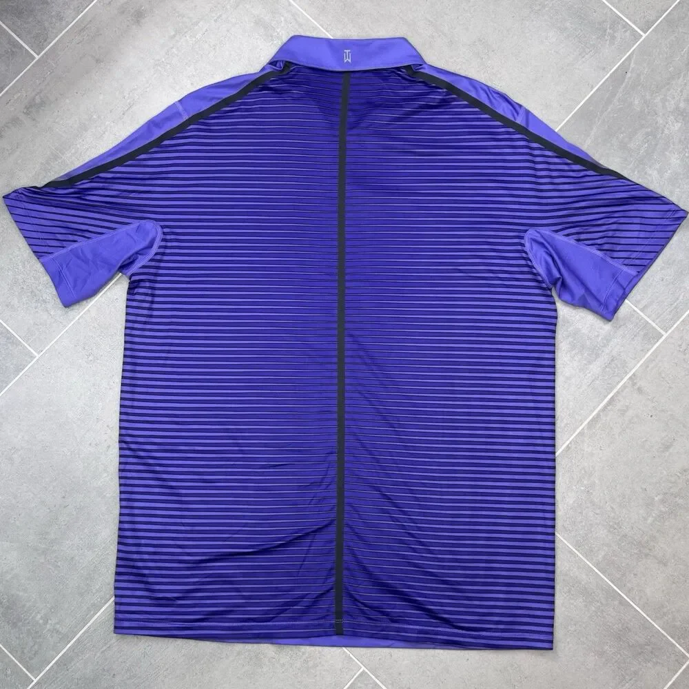 Nike Tiger Woods TW VL Max Polo Shirt Mens Large Golf Vented Performance